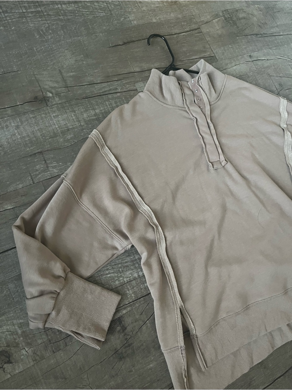 Amazon Essentials Men's Taupe Zip-Up Pullover Sweater